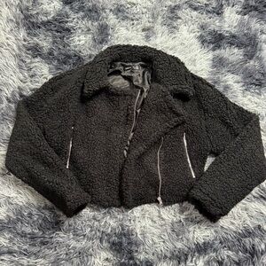 Shein Cropped Teddy Coat